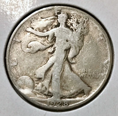 1928-S Silver Walking Liberty Half Dollar - Good