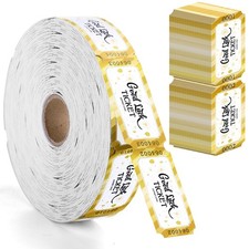 1000 Pcs Tickets Roll Single Carnival Raffle Tickets White Golden Numbered Ca...
