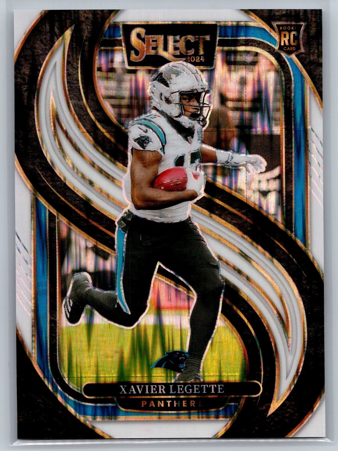 2024 panini select football xavier legette white prizm shock rc 169/199 #101