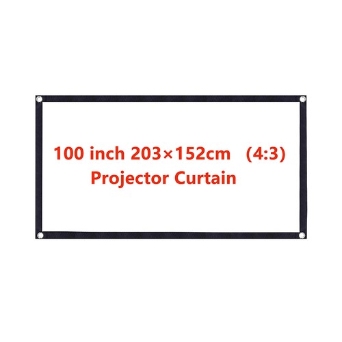 84 100 120 Inch 16:9 3:4 Projector Screen Curtain HD Display Screen Home Cin _ko - Afbeelding 21 van 23