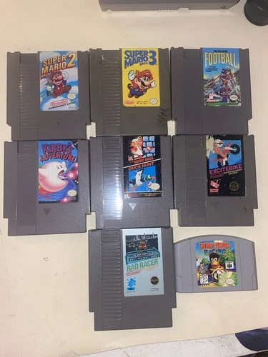 New ListingNintendo NES & N64 Game Lot Mario 2 3 Kirby Duck Hunt Diddy Kong Racing