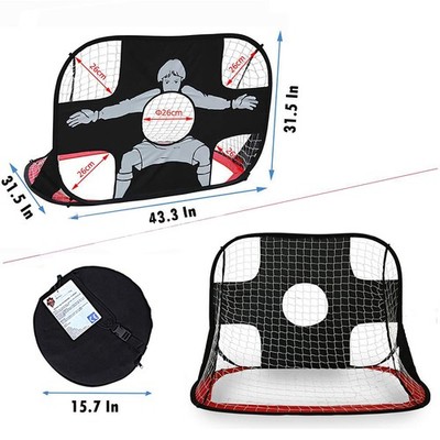 Portable Soccer Goal Dual Purpose Foldable Football Target Goal Net Portable SET