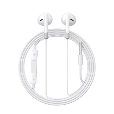 Joyroom EW01 Wired Series Halb In-Ear Kabelgebunden Ergonomische Kopfhörer Weiß mit Mikrofon