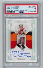 2023 PANINI FLAWLESS MIKE ALSTOTT DUAL PATCH AUTO /20 PSA 5 #DPAMAL SILVER