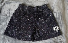 B101 Apparel Shorts Y XL 18-20 Black Splatter Mesh Baseball Gym Training Cosmic