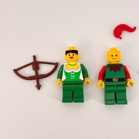 Vintage LEGO Castle Minifigures cas319 cas139 Forestmen w/ Bows 1980s-90s Rare