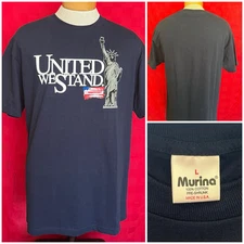 VINTAGE NEW NOS United We Stand Statue of Liberty Shirt Murina Size Large NYC