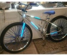 2019 Om Duro bmx bike silver blue sparkle new tires new seat grips headset se 