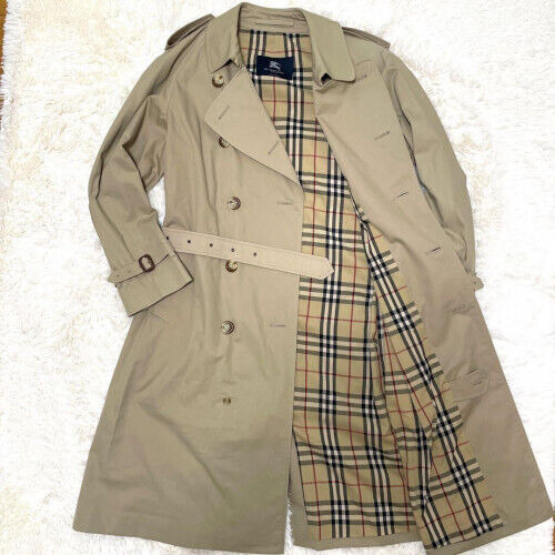 Burberry London trench coat, Nova check, belted, double-breas limited From JAPAN - Afbeelding 1 van 12