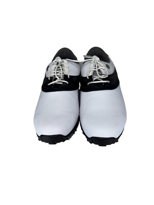 FootJoy Golfing Shoes Lo Pro 93927 White Black Rubber Spikes US