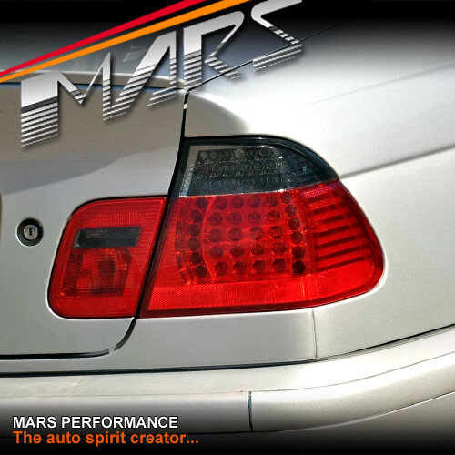 Smoked Red LED Tail Lights for BMW E46 9801 Sedan 318i 320i 323i 325i