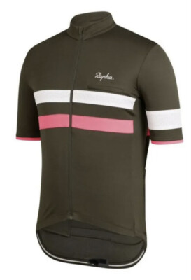Rapha Brevet Trikot dunkelgrün/hi-Viz rosa brandneu mit Etikett Größe M