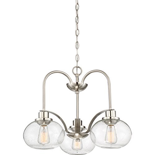 Quoizel TRG5103BN 3-Light Trilogy Dinette Chandelier in Brus