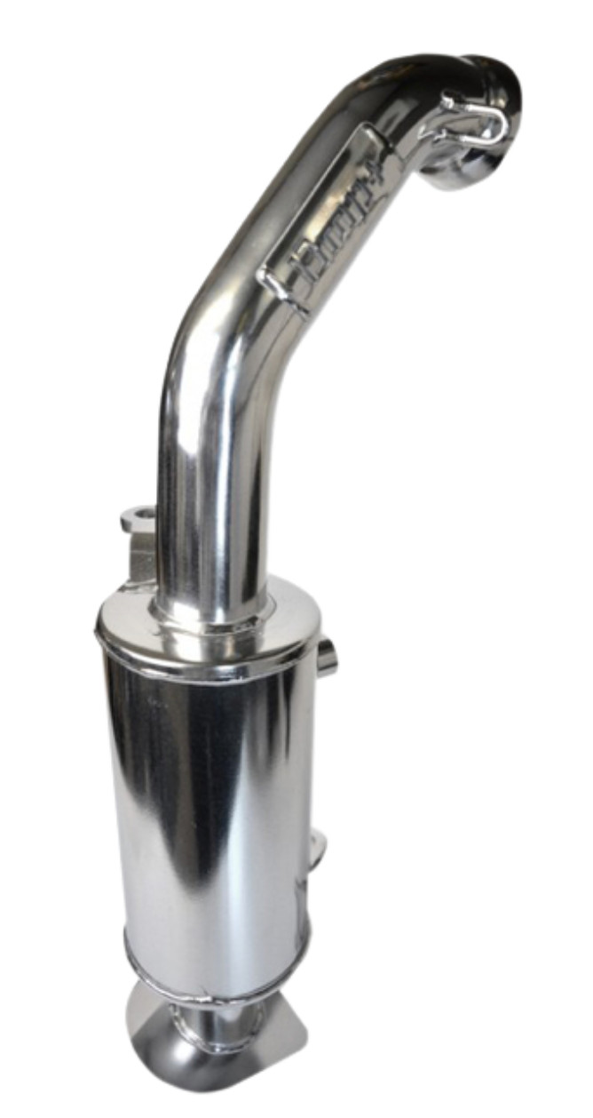 BikeMan Performance - 02-228PL-C - Powder Lite Muffler, Ceramic Chrome