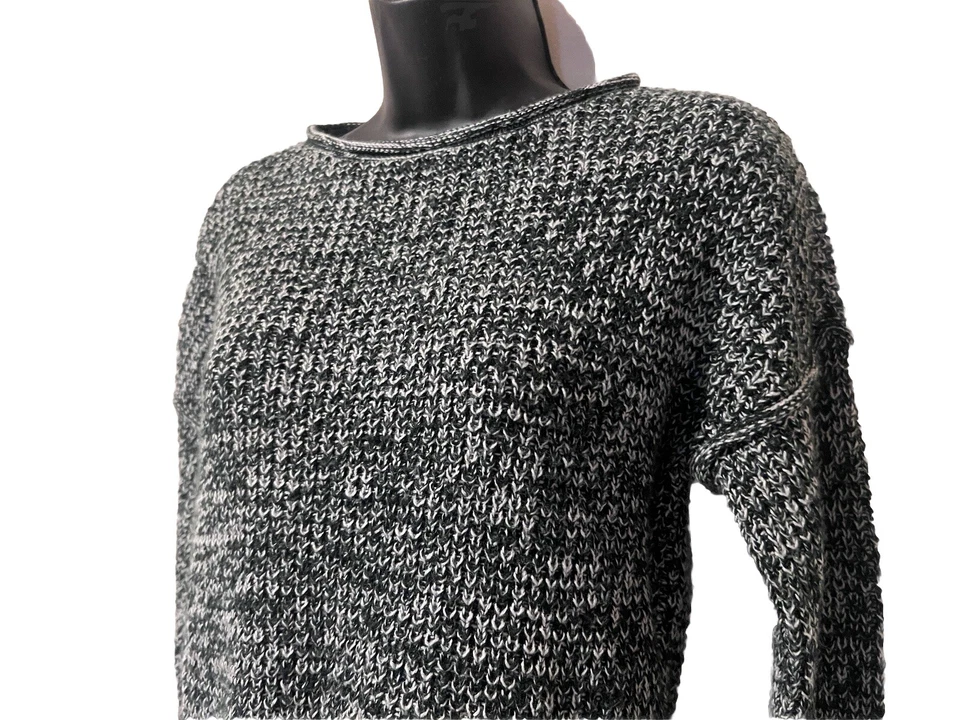 Sweater Shirt Daisy Fuentes Top Medium Salt Pepper Women Clothing - Image 3 of 4