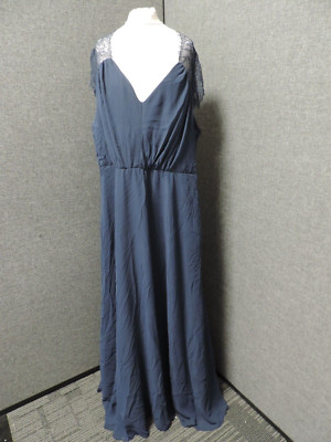 Asos Kate Maxikleid Spitze Navy UVP 68£ UK 24 LN121 BB 08