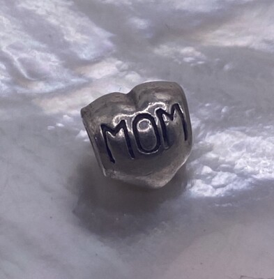 CHAMILIA STERLING SILVER MOM HEART MOTHER'S DAY BEAD CHARM