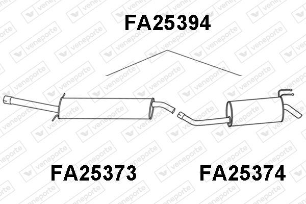 Silencieux arrière Fiat Multipla 1.9 JTD pour moteurs 105 110 et 115 chevaux