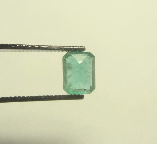 798- ct 1,34 BELLO SMERALDO OTTAGONALE NATURALE I2 mm 7,6 NOVA ERA BRASILE - Foto 3 di 11