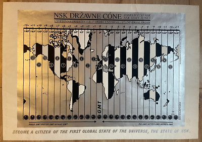 RARE POSTER - NSK - Laibach ''NSK State Zones - 1st Universal Order - Become ...''