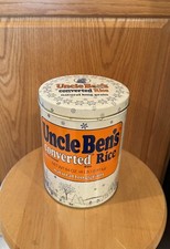 Vintage Uncle Ben's Converted Long Grain Rice Tin 1985 64 Oz 4 lbs