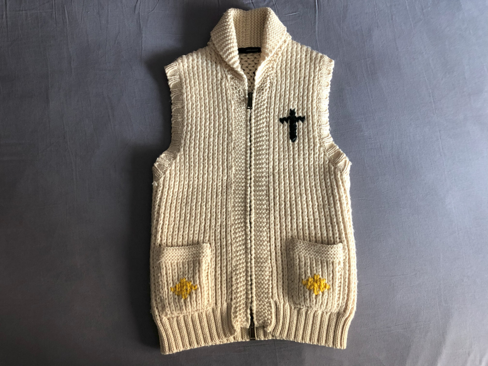 RRP €800 DSQUARED sleeveless Knit sweater vest 71YT013 size M