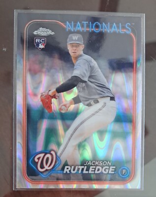 Jackson Rutledge Topps 2024 Topps Chrome - RayWave Refractor #42 Jackson Rutledge (RC) | eBay