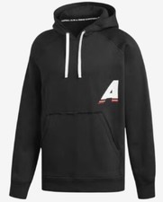 NWT Adidas Mens size Large Basketball Marquee Hoodie Sweatshirt Black DU1683