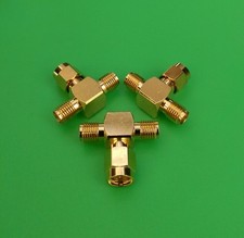  2 PCS SMA Male to Double Female T type RF Connector - USA Seller