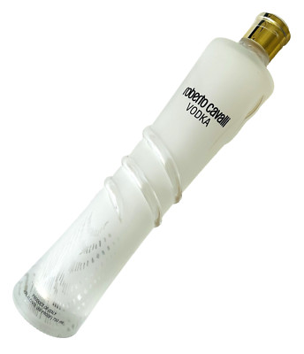 Roberto Cavalli Vodka Snakehead EMPTY Bottle Heavy Frosted Glass Made in Italy