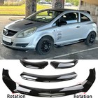 Gloss Black Front Bumper Spoiler Lip Splitter For Vauxhall Opel Corsa D Astra H