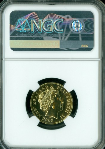 2008 NEW ZEALAND SMALL DOLLAR NGC MS67 MAC SPOTLESS 2,600 MINTED - Picture 2 of 2