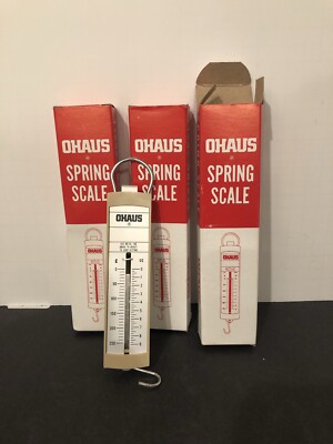 Lot Of 3 Vintage OHAUS Spring Scale Model 8001 Original Box NEW NOS