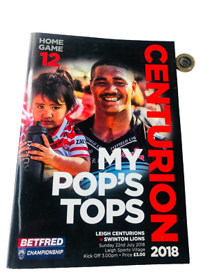 Rugby Programm Leigh Centurions vs Swinton Lions Eagles Juli 2018 ra