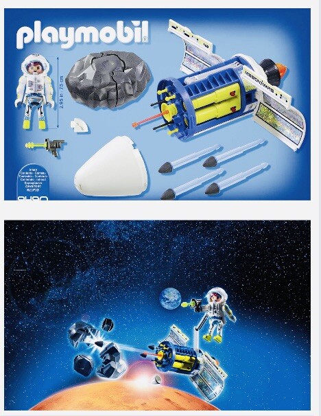 playmobil 9490 space satellite meteoroid laser