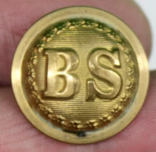 Original Vintage Bingham School North Carolina Brass Button 7/8”