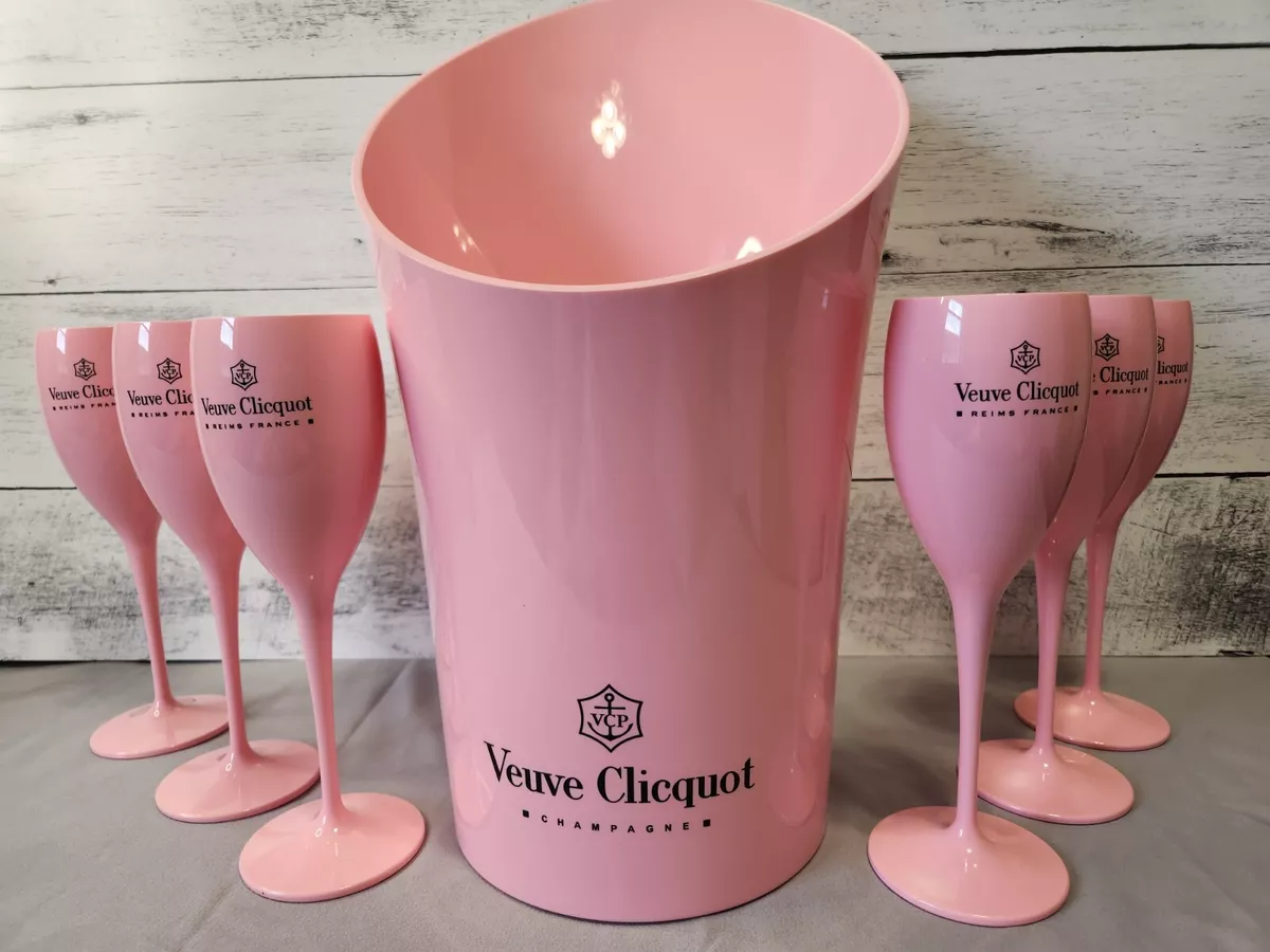 Vintage French Pink Veuve Clicquot Champagne Bucket