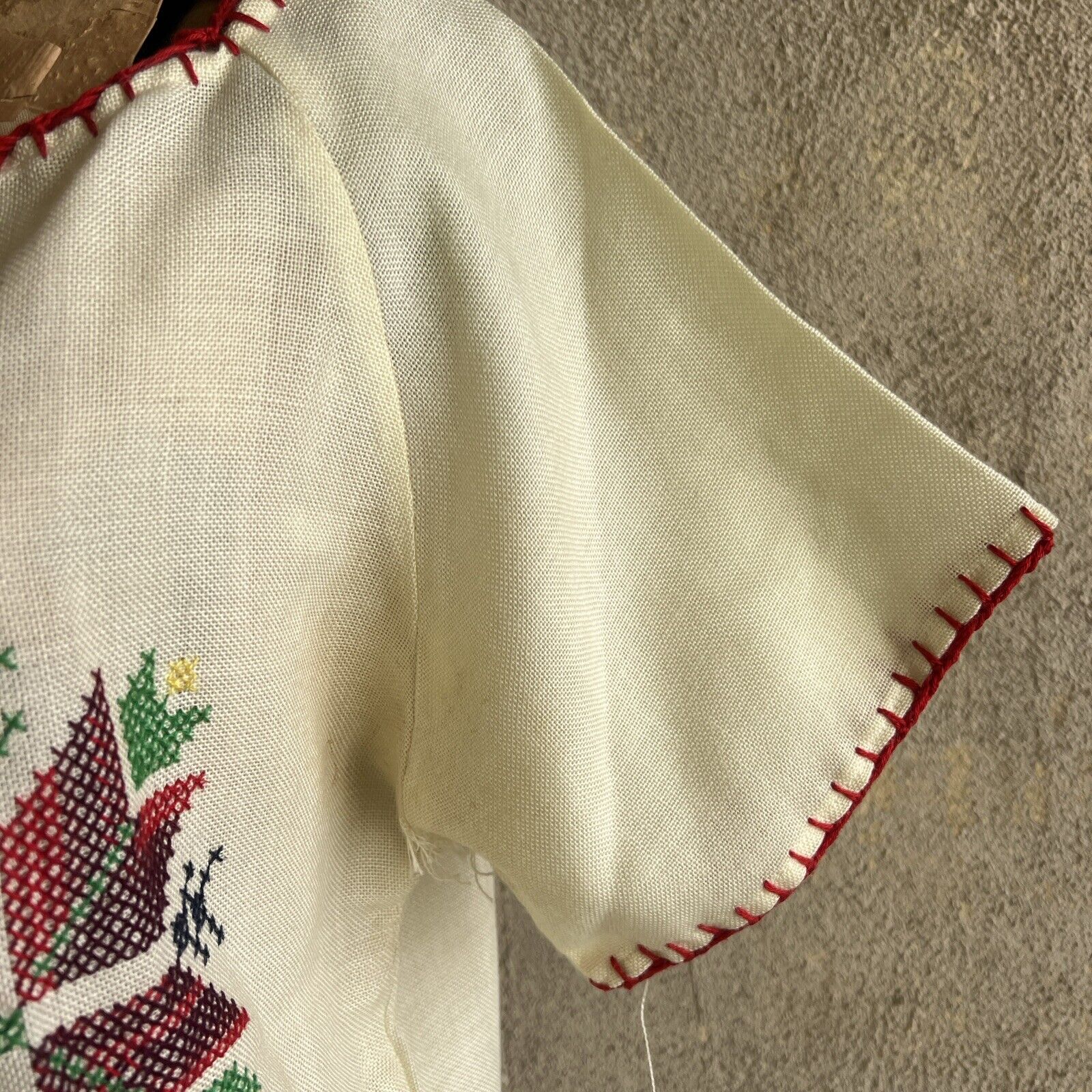 Vintage 1930s 1940s Peasant Blouse Hand Embroider… - image 5