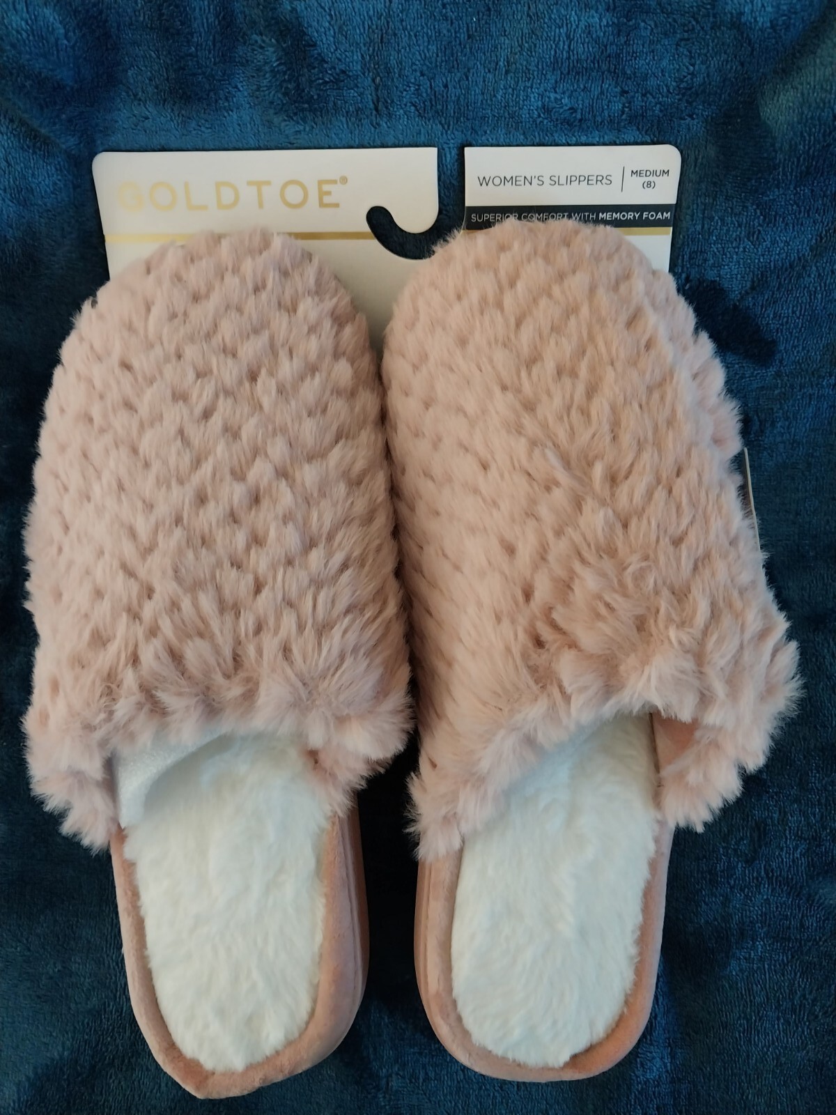 PANTOFOLA D’ORO Ciabatte donna Gold in pelliccia sintetica goffrata taglia 8 blush