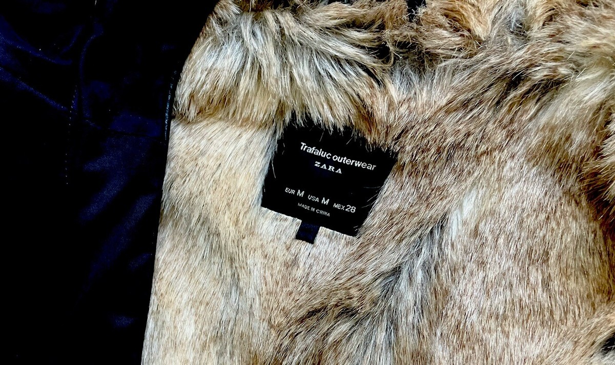 EXC. Zara Trafaluc Outerwear Fur JacketHooded Parka Navy Size M | eBay