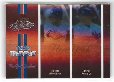 DEION SANDERS HIDEKI MATSUI 2005 Playoff Absolute Team Tandems /150 TT26 YANKEES