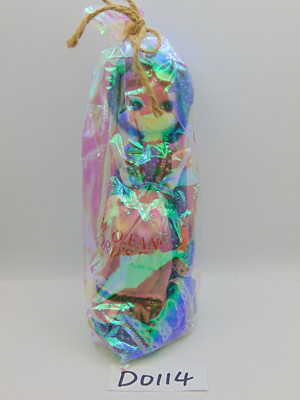 Vintage 1983 New Orleans World's Fair Big Eyes Doll Dress Bonnet Stand Wrapped