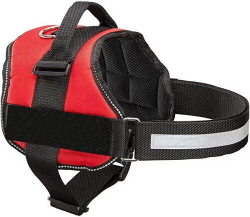 NEW Industrial Puppy Reflective Hook & Loop Strap Dog Harness - Size XL, Red - Afbeelding 1 van 6