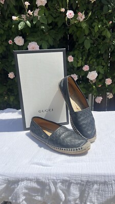 GUCCI women’s leather espadrille sz 38 made in spain Leather espadrilles Gucci Gold size 38 EU in Leather - 43036582 main image 3