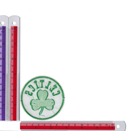 Wholesale Boston Celtics White Blackground Logo Size 2.8"x2.8" Sew Iron on Patch - Picture 12 of 12