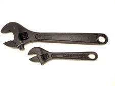 Vtg. Lot Cresent Style Wrenches, 10”and 6'' Adjustable Wrench Drop Forged Steel