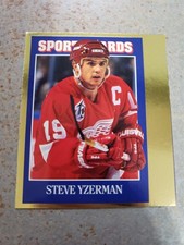 Steve Yzerman Detroit Red Wings 1992 Allan Kaye's Sports Cards Extended Border