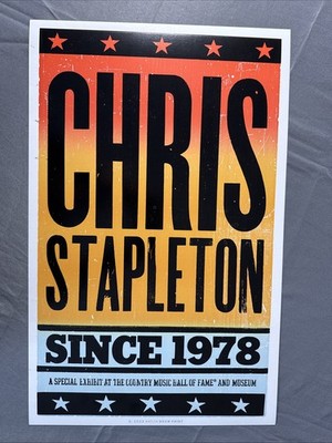 2022 Hatch Show Print Chris Stapleton Since 1978 Country Music Hall of Fame TN