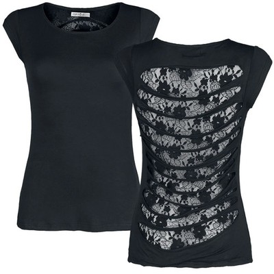 Innocent T-Shirt Damen Fade Top schwarz Casual Wear