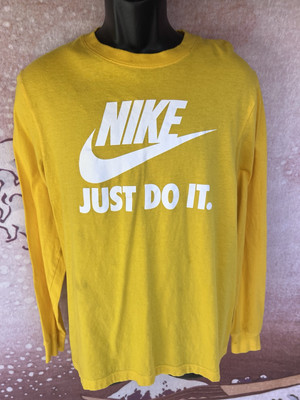 Nike Men's Icon Futura Just Do It Long Sleeve Cotton T-Shirt  Size S
